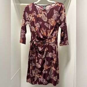 Ann Taylor Small Petite Tie-Waist Dress